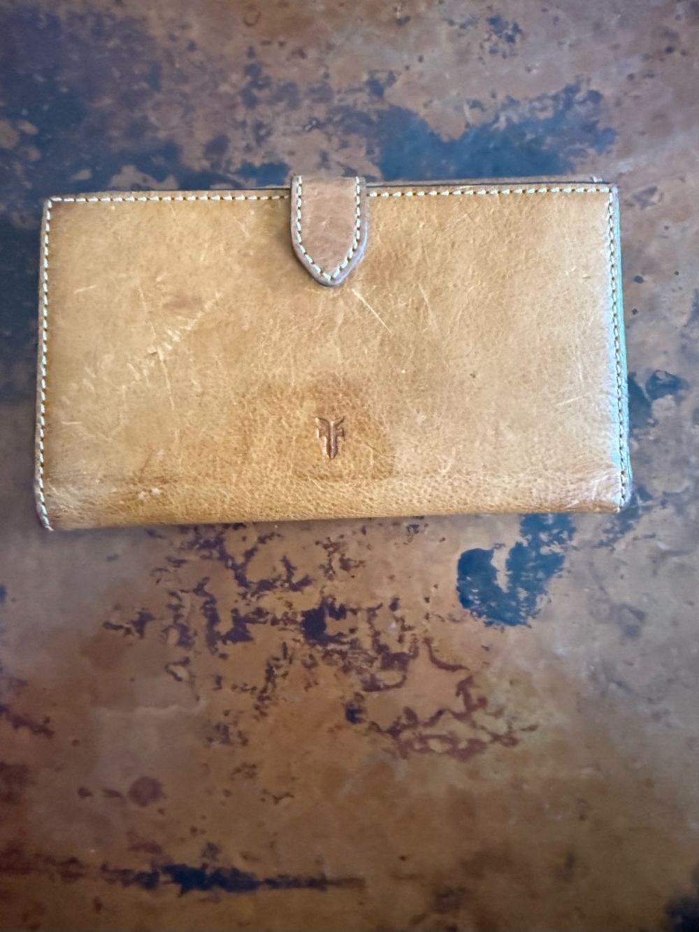 Frye Distressed Leather Wallet - Tan - Picture 2 of 5